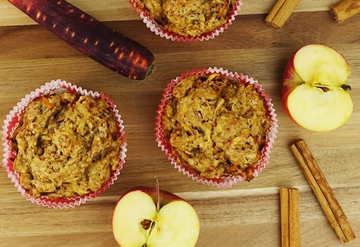 Saftige Apfel-Zimt-Muffins mit Möhre