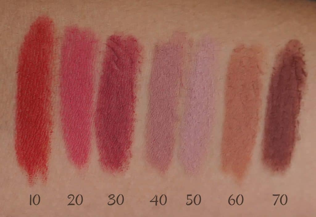 Alverde Matt Lipsticks Swatches