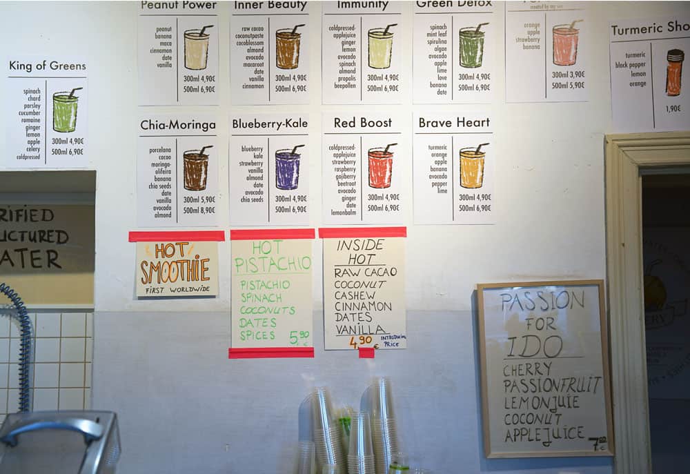 the juicery berlin menu