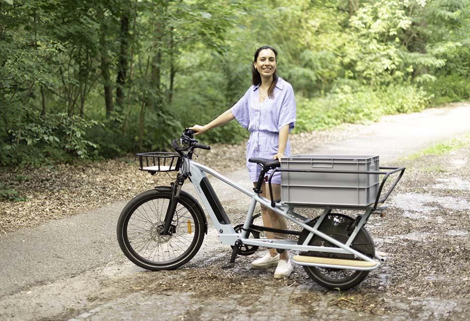 e lastenfahrrad cargobike r500e longtail decathlon